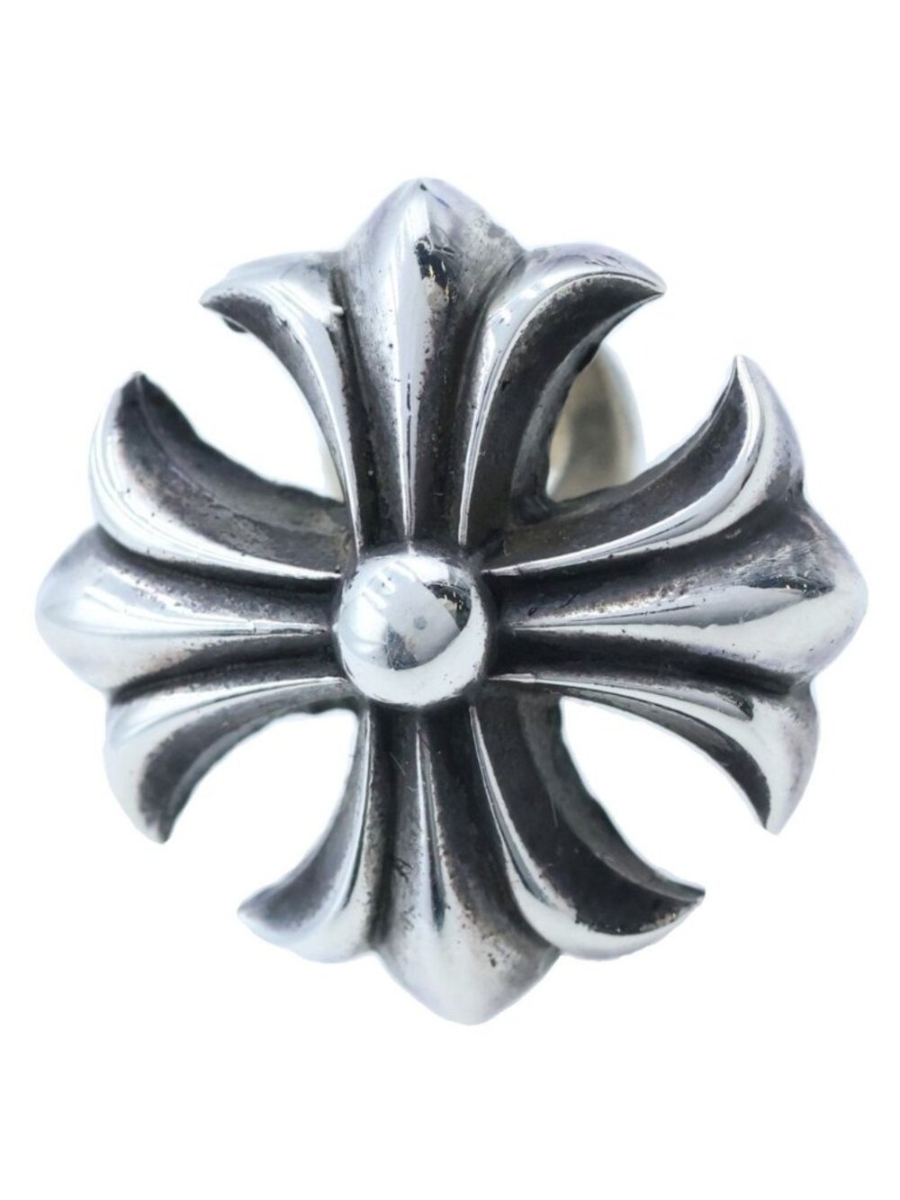 Chrome Hearts CH Plus Large CH Stud Earrings Silver